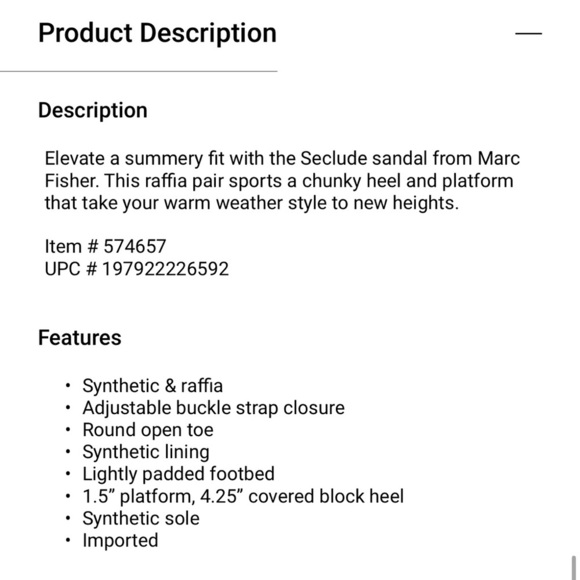 Marc Fisher Seclude Platform Raffia Sandal - Picture 5 of 10